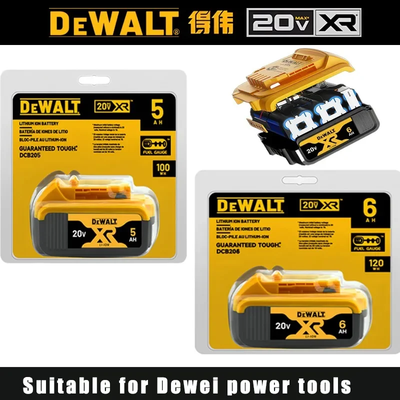 

Оригинальная аккумуляторная батарея Dewalt 20 В с оригинальной упаковкой DCB200 18 В 6 Ач 5 Ач для аккумулятора Dewalt 20 В Dewalt Tool