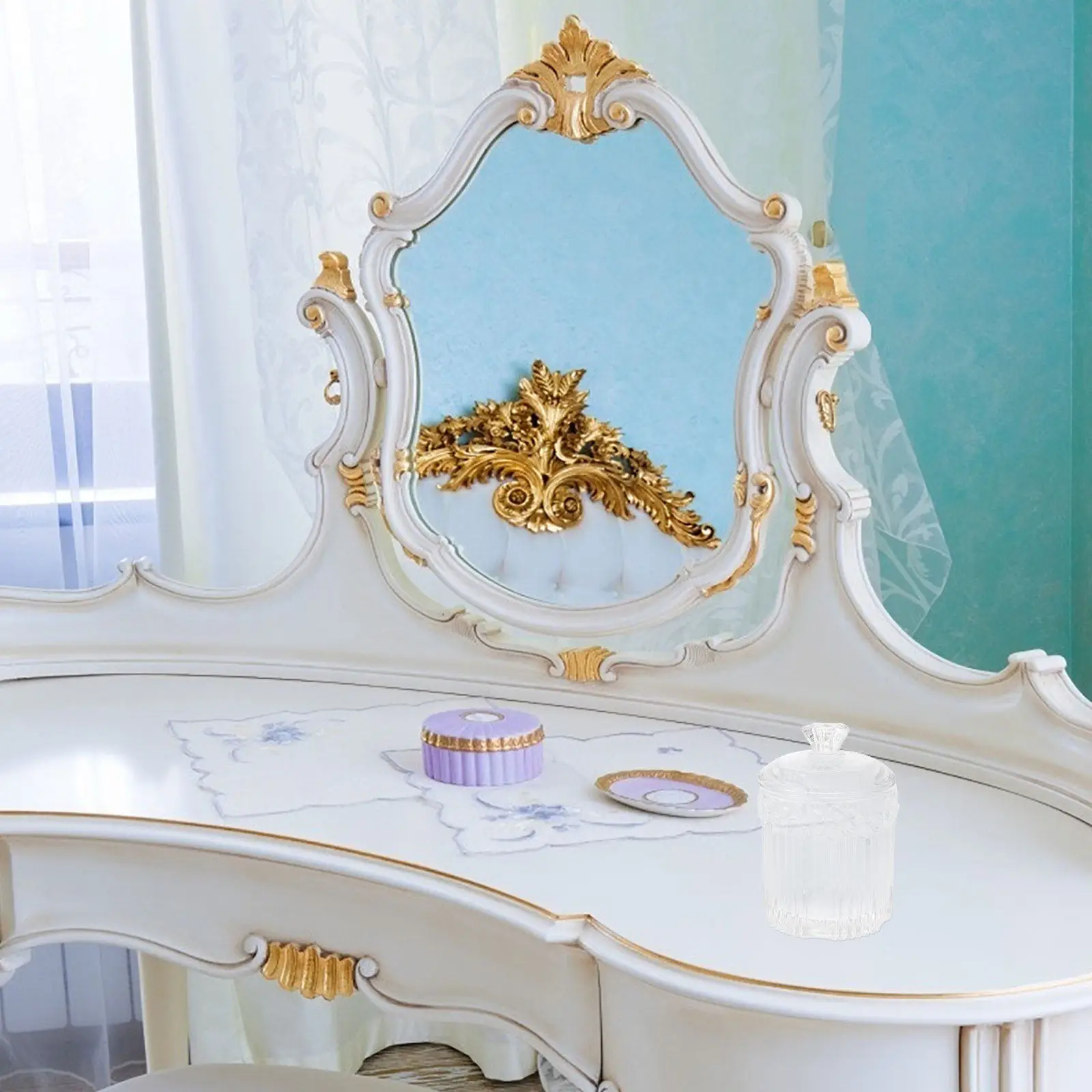 1Pcs Floral Jewelry Storage Box Premium Glass Organizer for Elegantly Displaying Necklaces Earrings Rings Waterproof Moisture