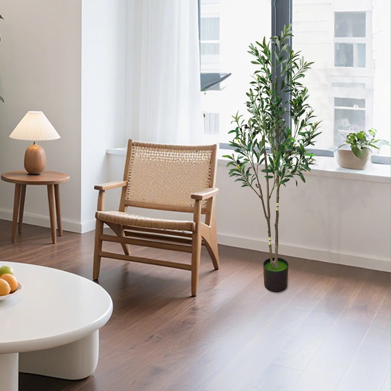 

Искусственное оливковое дерево, реалистичное, 1 шт., подходит для декора внутри и снаружи помещений, искусственное дерево для сада, свадьбы, двора, украшения окон