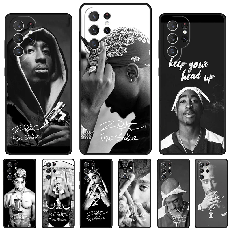 2Pac Tupac Shakur signed Rap Rapper phone case For Samsung Galaxy S24 S23 S22 Ultra Note 10 20 Plus S8 S9 S10 S20 S21 FE Cover