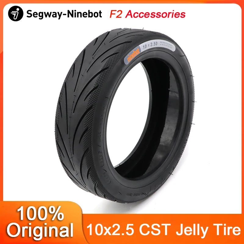 Original Tubeless Tire For Ninebot by Segway KickScooter F2 F2Plus F2Pro F30D F40D Electric Scooter 10x2.5 CST Jelly Tire Parts