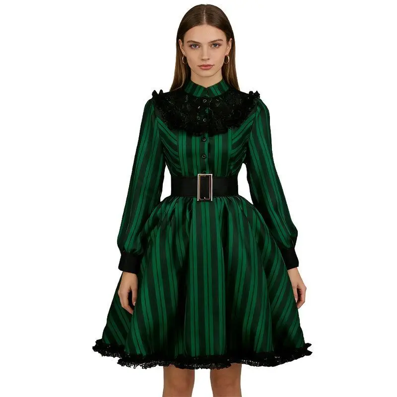 

Новый костюм для ролевых игр: Полосатая юбка-миди в стиле пэчворк «Джунгли» для косплея Луи из «Дома призраков»