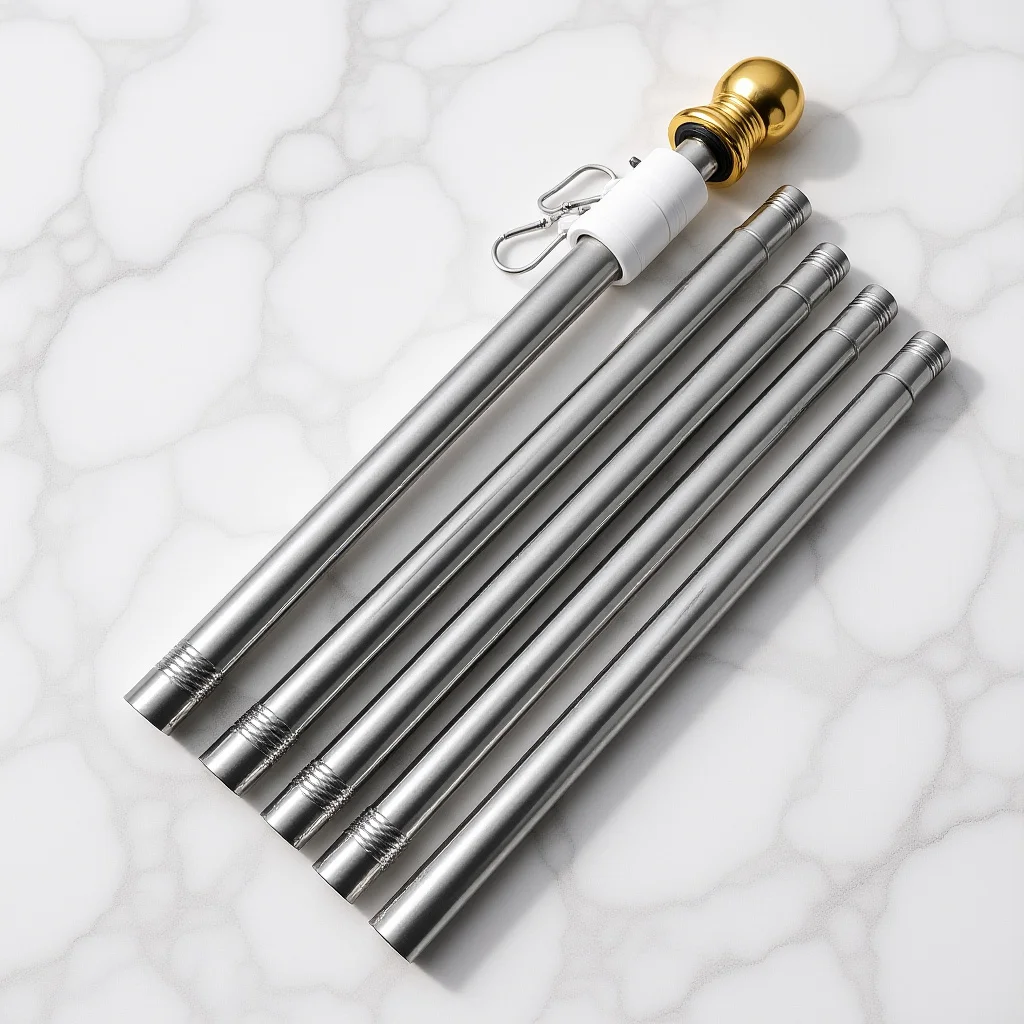 

Stainless Steel Flag Pole Rustproof Durable Outdoor Yard Garden Commercial Banner Anti-Winding Easy Assembly Outdoor Flag Pole