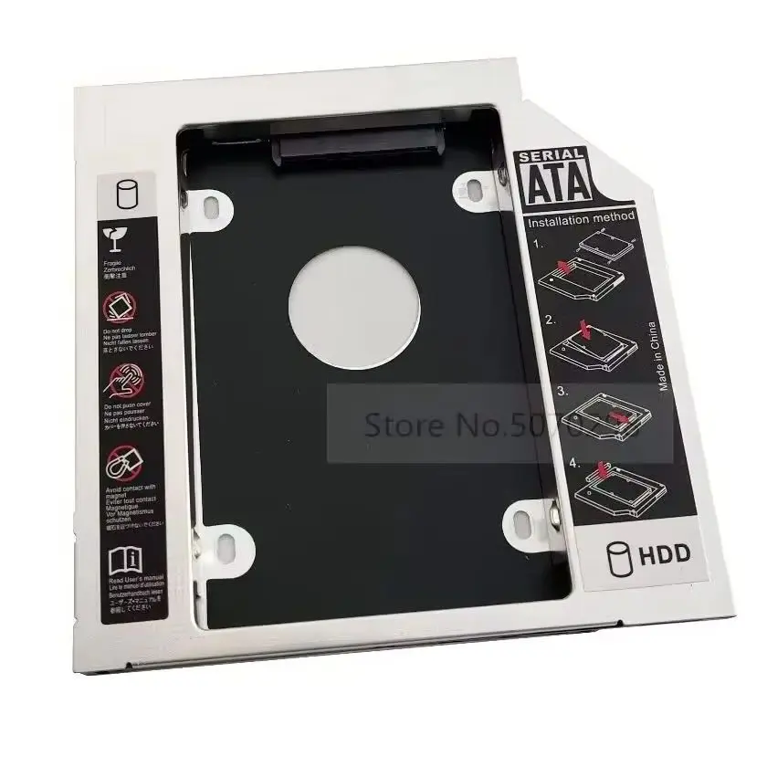 Universal 2nd 2.5 HD SSD Hard Drive Optical bay Caddy Frame Bracket for Acer E1-471G E1-571G E1-521 E1-772G E1-771 E1-510P GTA0N view 2
