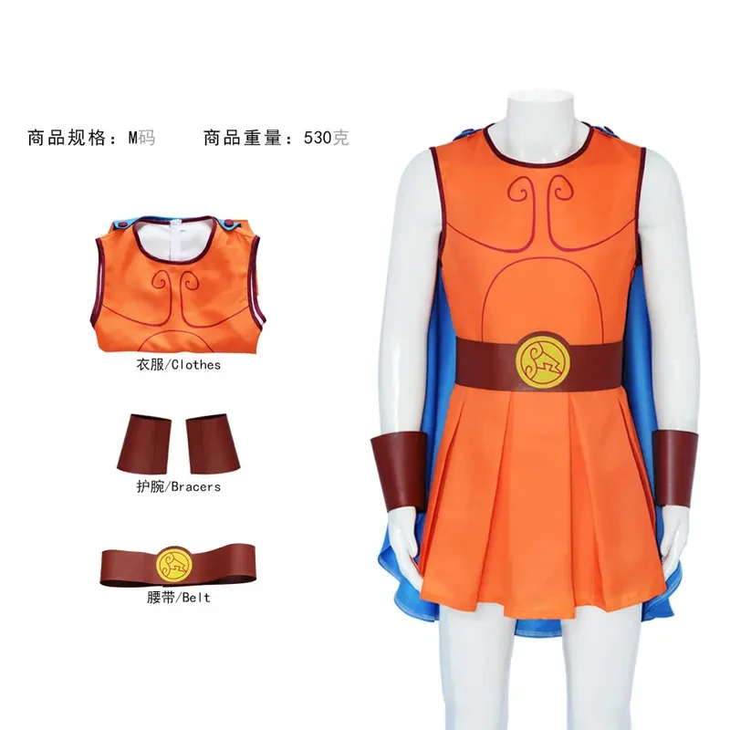 Disfraz Clásico de Película TYV55W, Traje de Hércules con Capa, Atuendo de Cosplay de Tela Suave para Halloween, Carnaval y Conveniones