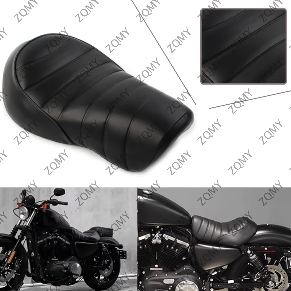 Motorcycle Front Driver Rider Solo Seat Leather Cover For Harley Sportster Iron 883 1200 XL883N 2016 2017 2018 2019