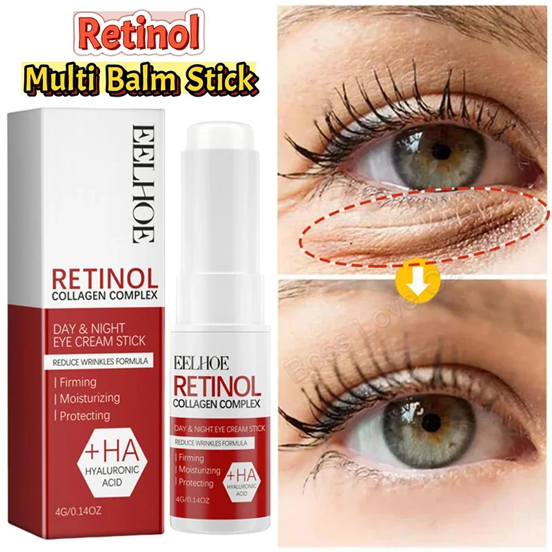 

Retinol Wrinkle Remove Face Set Firming Lifting Anti-Aging Serum Fade Fine Lines Eye Stick Improve Puffiness Korean Skin Care