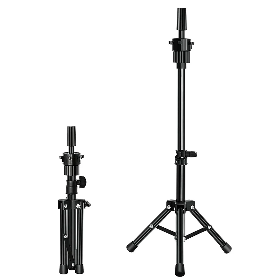 Wig Stand Tripod for Hairdresser Practice Style Display Mannequin Head Adjustable Metal Holder image 4