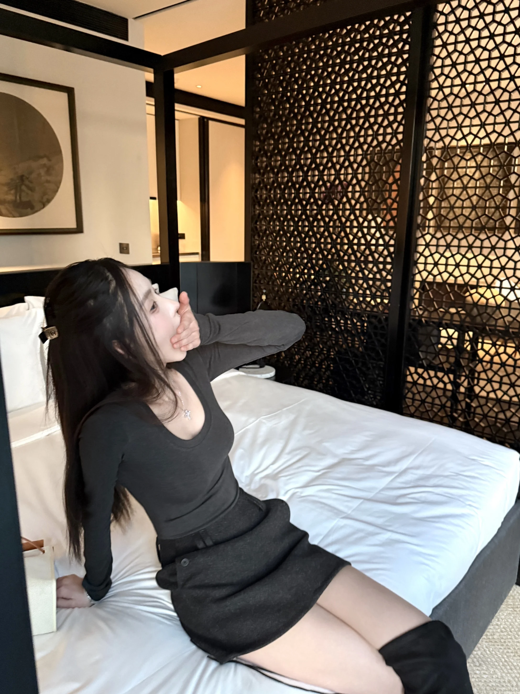 

Женская облегающая футболка Nemowu с длинным рукавом и круглым вырезом, на флисовой подкладке, базовый слой, зимняя коллекция