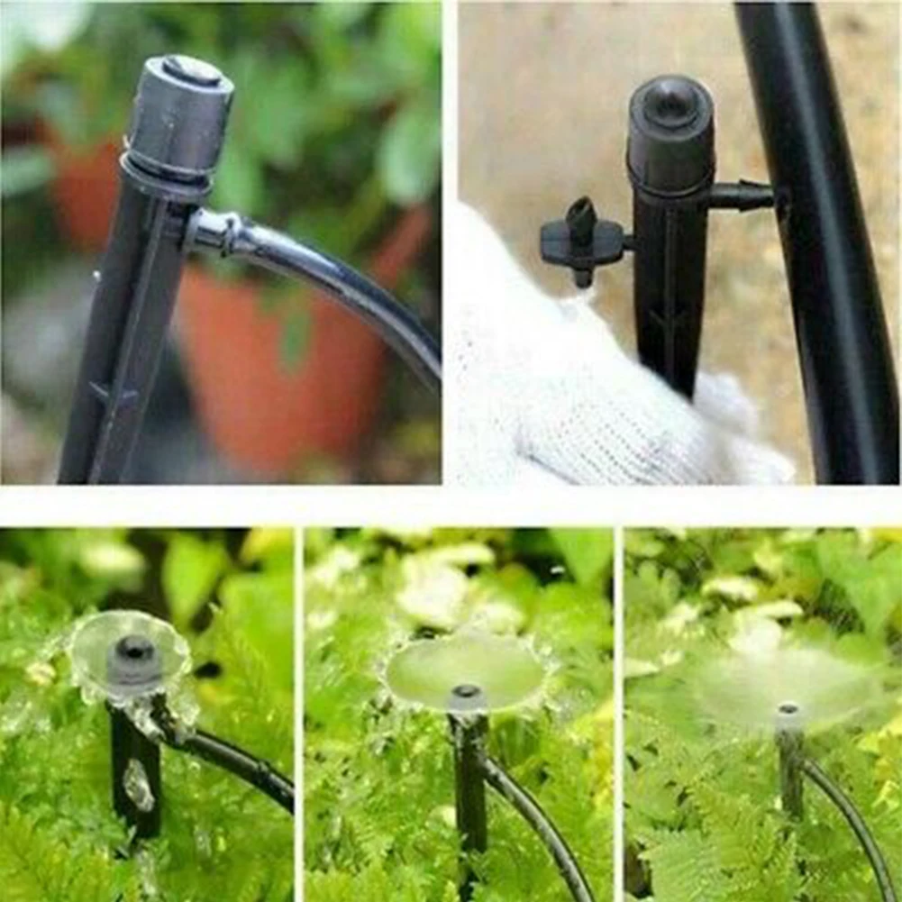 Nozzle Irrigation Sprinklers Landscaped Gardens PE Plastic Drip Irrigation Spikes 360 Degree Garden Sprinkler Valve