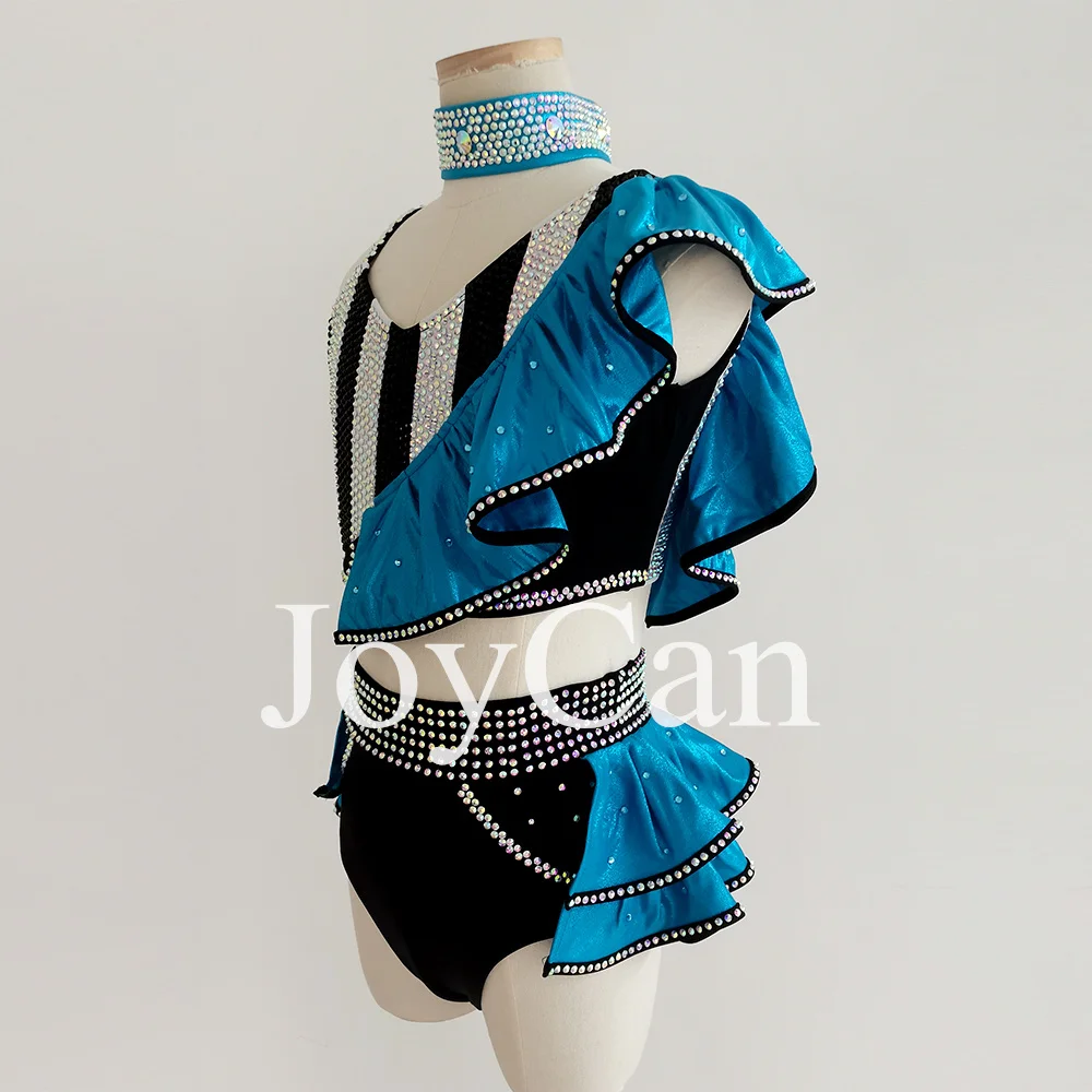 JoyCan – Costume de Ballet et de danse lyrique, robe de danse contemporaine bleue, ensembles de costumes pour filles et femmes BD8882