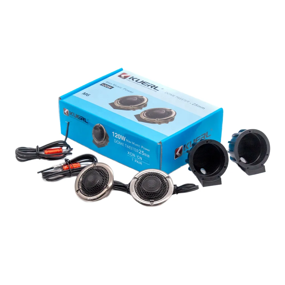 

25mm 4ohm Voice Coil Car Audio Tweeter Aluminum Shell Silk Film Professional Car Audio Tweeter