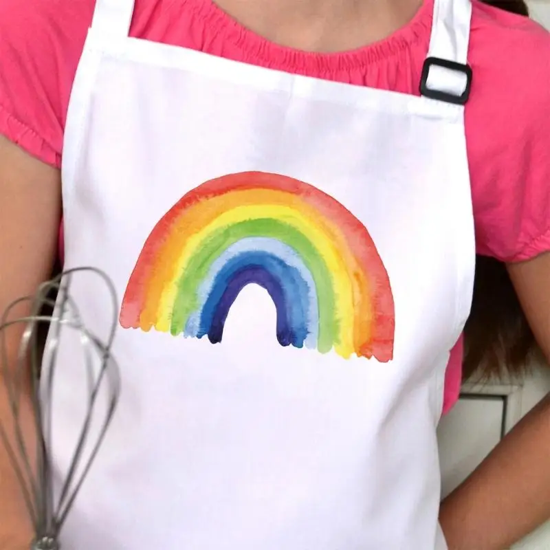 C5AA القابلة للغسل الأطفال الحرف المئوية للطبقة مقاومة للبقع مقاومة للطبخ آمن الطهي المئزر للمنزل المدرسي الاستخدام اليومي