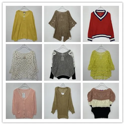 

Handmade Vintage Hollow out Knitted Sweater with Tassel Cloak Sweet Sle V-Ne Long Sve Loose Fit Cotton Blend Sweater