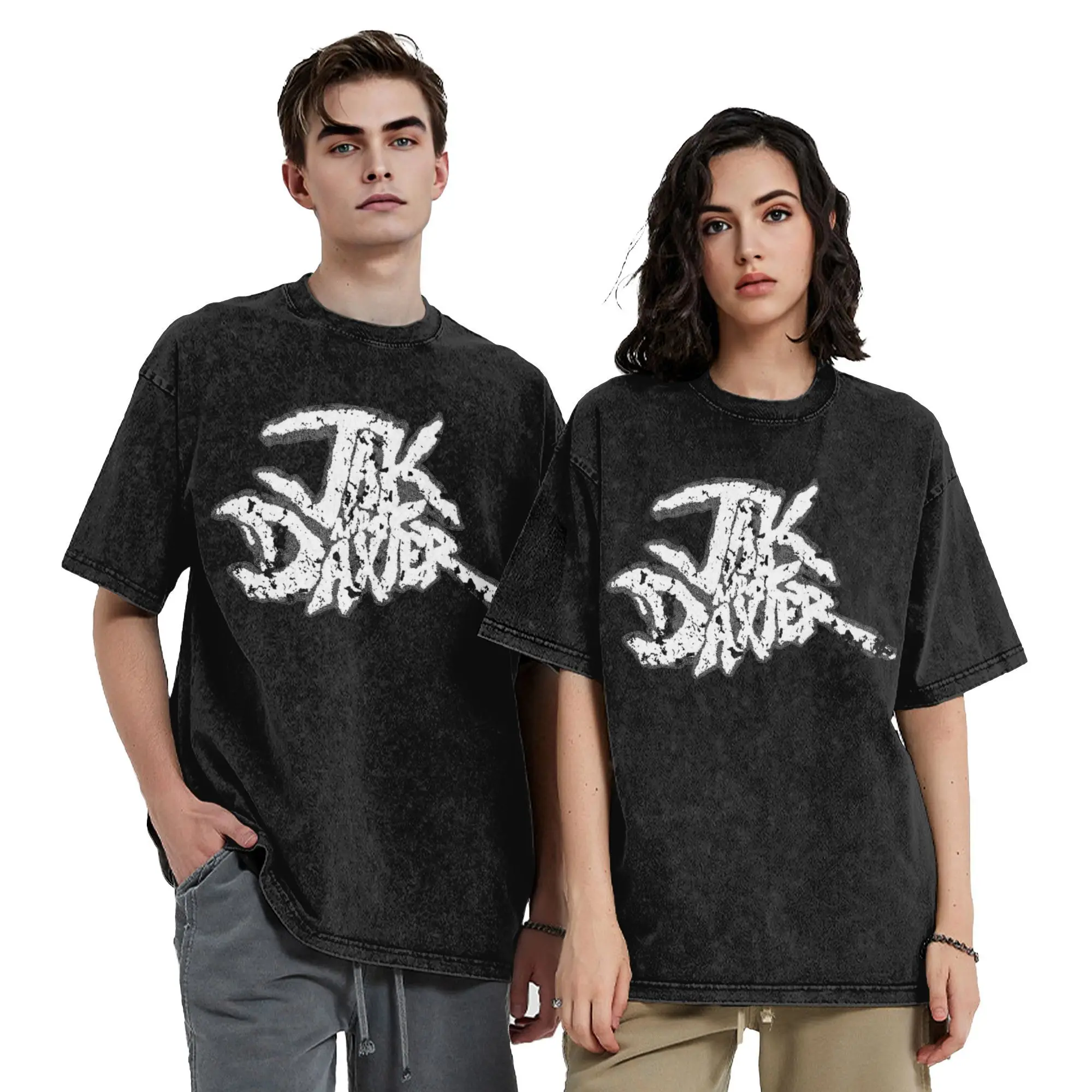 Washed T Shirt Jak and Daxter Hip Hop Novelty T-Shirt Oversize  Streetwear 100% Cotton Graphic Printed Tops Tee Shirt Men Women