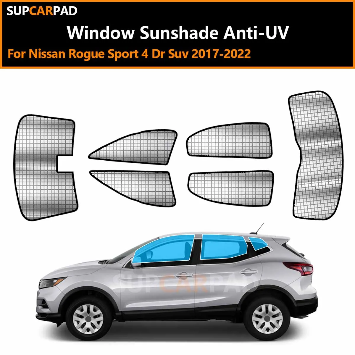 

For Nissan Rogue Sport 4 Dr Suv 2017-2022 Custom Car Window Sunshade Anti-UV Car Sun Window Visors Sunshade Covers Accessories