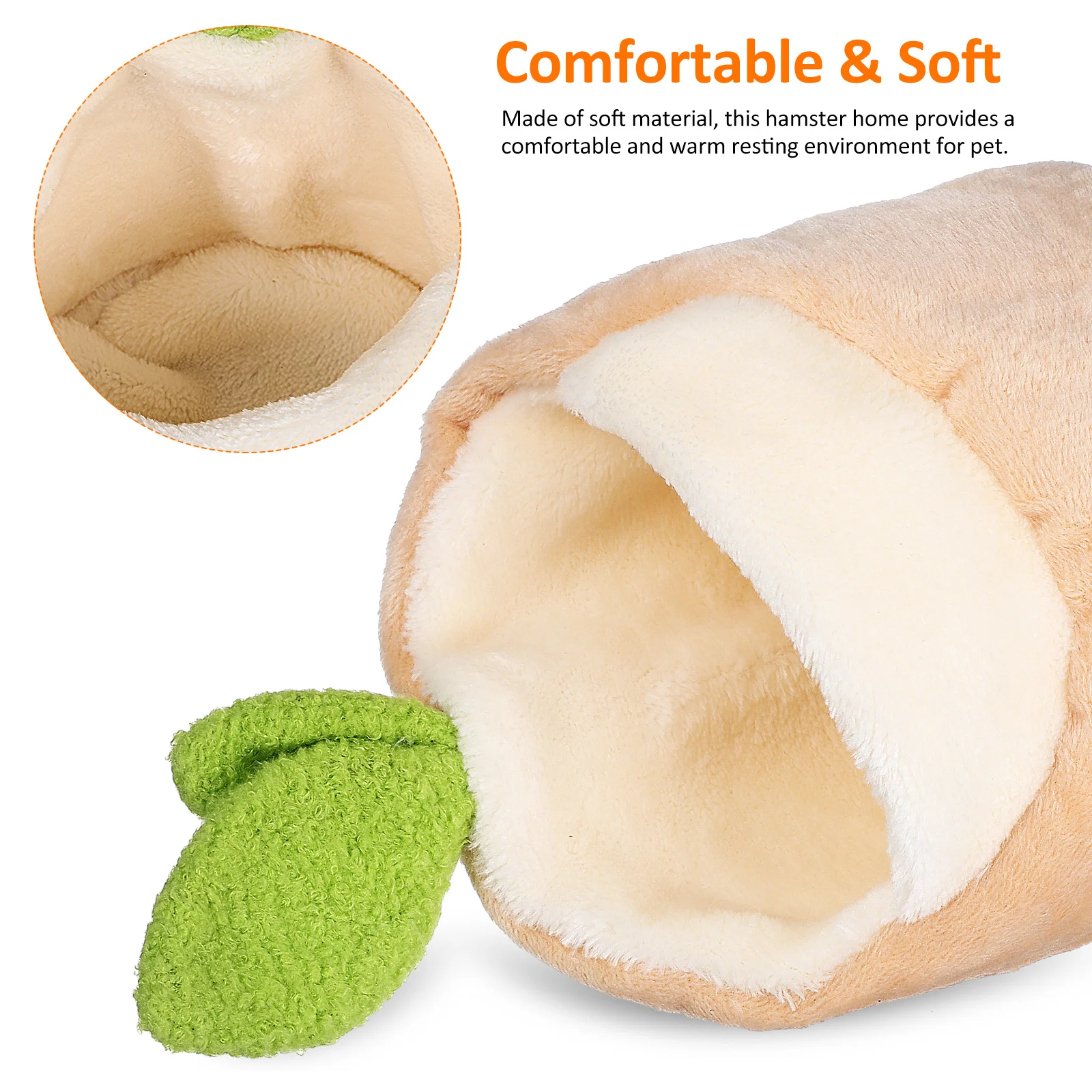 

Cozy Christmas Hamster Bed Small Pet Nest Soft Detachable Washable Pad Multi-Purpose Hideout for Hamsters Guinea Pigs