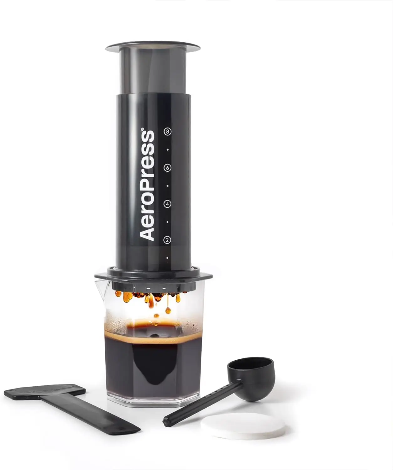 Large Manual Coffee Maker - 2-Minute Brew French Press, Pour-Over & Espresso Style, All-in-One Portable Brewer for Travel & Camp