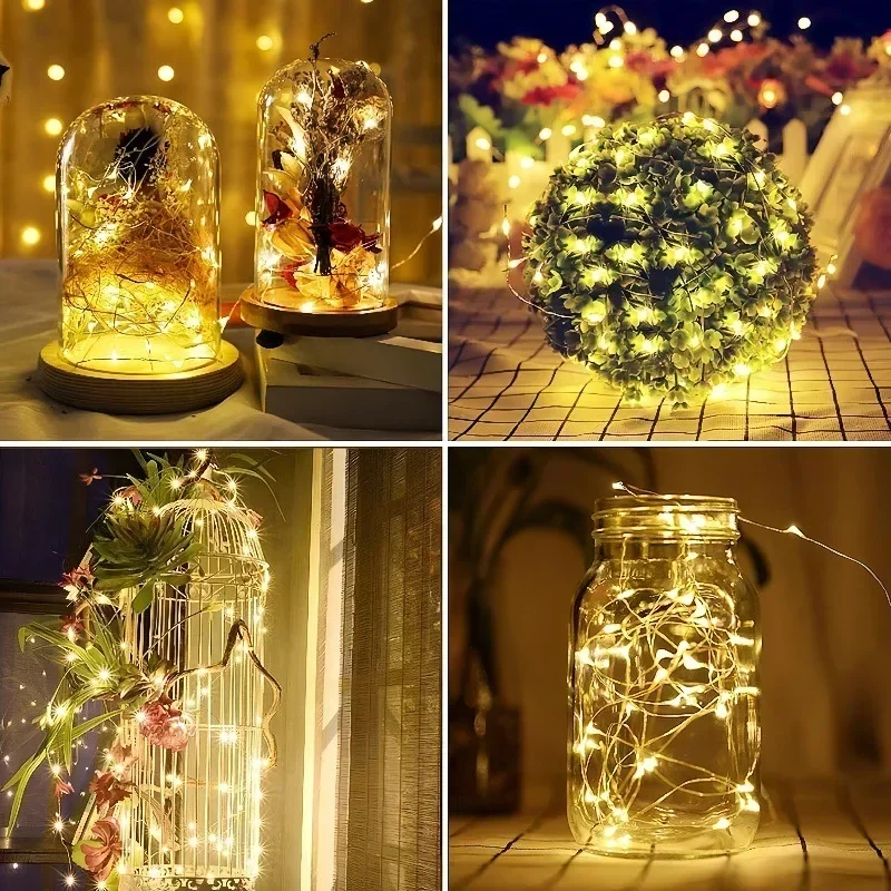USB LED Christmas String Light 5M/10M/20M/30M Remote Control 8 Modes Fairy Garland for Wedding Holiday Party Decor New Year