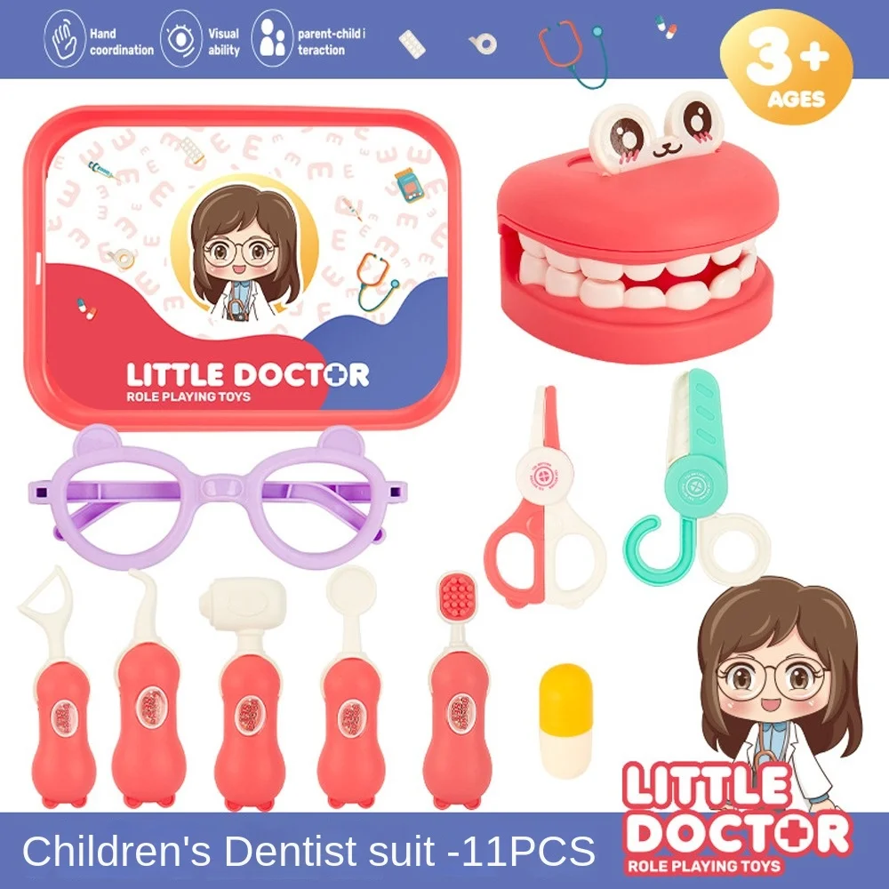 

Role Playing Game Dental Doctor Toys Pretend Play Toothbrush Simulation Dentist Toy Set Early Education Cartoon