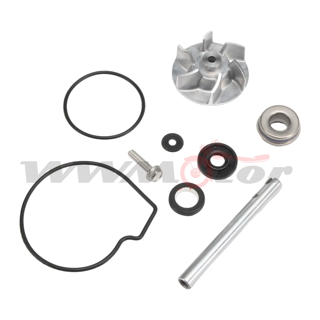 Water Pump Repair Kit Shaft Impeller For Kawasaki ZX600 Ninja ZX-6R ZX6R 2007 2008 13107-0131 Orings Seal Gasket Set