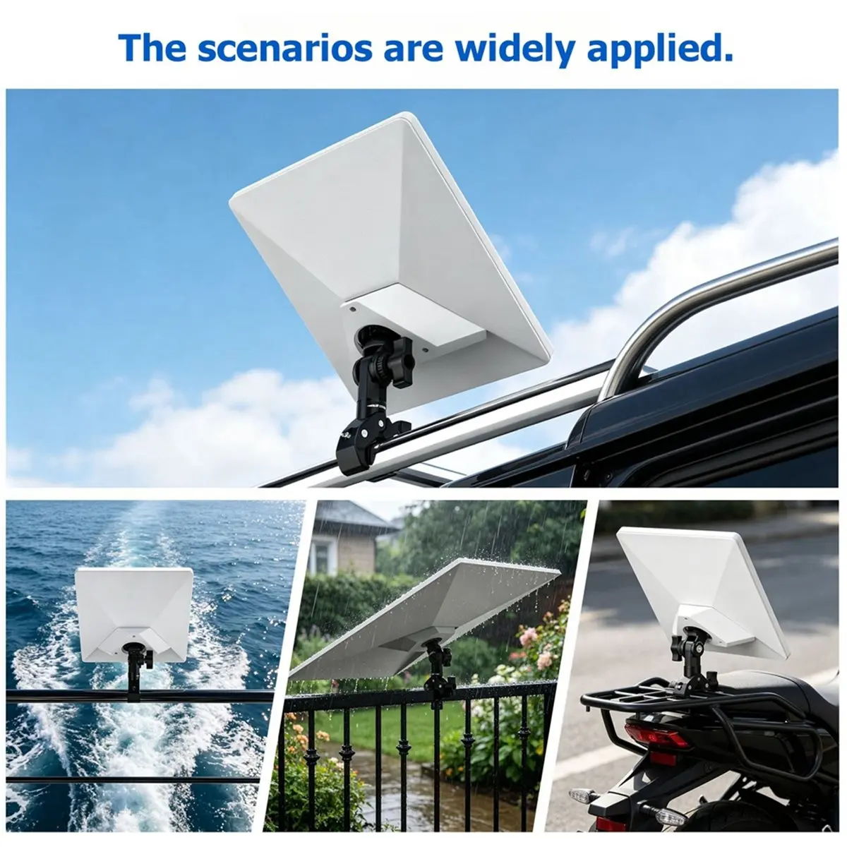 Star Mount RV Bracket Adapter for 24/25/26 8mm Screw 360° Adjustable Tube Clamp A
