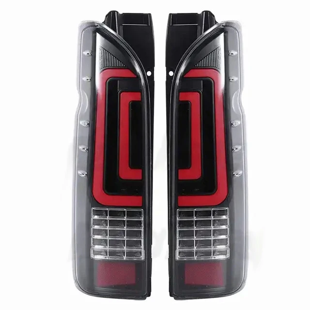 سيارة الذيل مصباح ملحقات المصابيح الخلفية تعديل LED الضوء الخلفي الذيل ل Hiace 2005 - 2017 مخصص #5