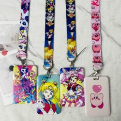 Anime Credential Badge Holder Kawaii Subway Card Holders Minnie Student Campus Lanyard Cards Holder Accessories Gifts