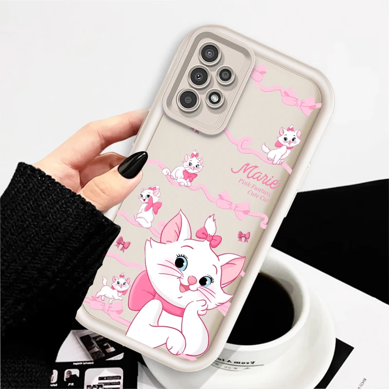 Disney Mary Cat Cartoon Cute For Samsung A73 A71 A54 A53 A52 A51 A33 A32 A21S A14 A13 A12 A03 A04 A05 5G Eye Ladder Cover image 3