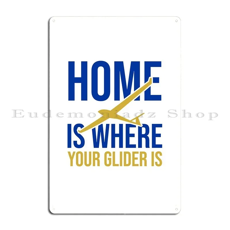 Vintage Sailplane Pilot Gliding Gift For Gliders Soar Gifts Metal Signs Garage Printing Party Plates Home Retro Tin Sign Poster