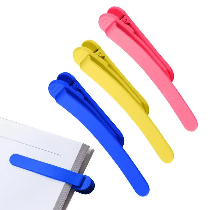 Books Page Markers 3Pcs/set Smart Silicone Bookmark Clip Book Accessories Bookmark Page Marker For Cookbooks Home Magazines