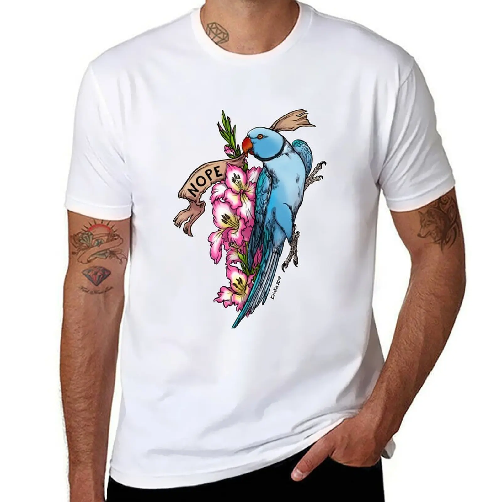 

Nope (blue) T-Shirt man tshirt funny t shirts cotton T-Shirt