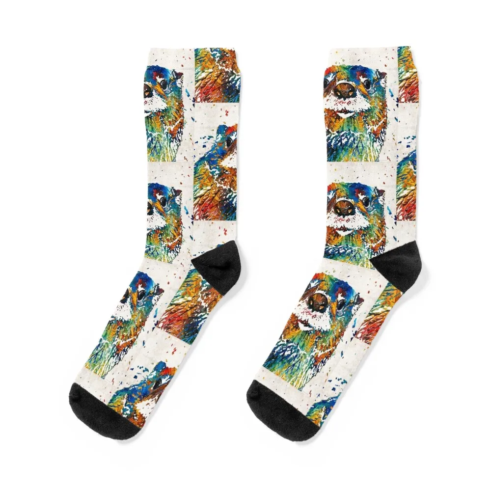 

Otter Art - Ottertude - By Sharon Cummings Socks japanese fashion christmass gift Socks Woman Men's