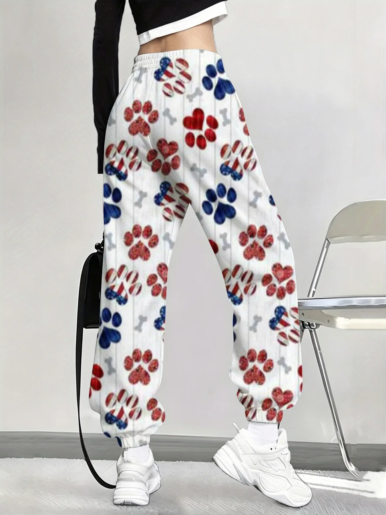 2026 autumn and winter new style street fashion casual comfortable all-match 3D five-pointed star pattern printed women's pants