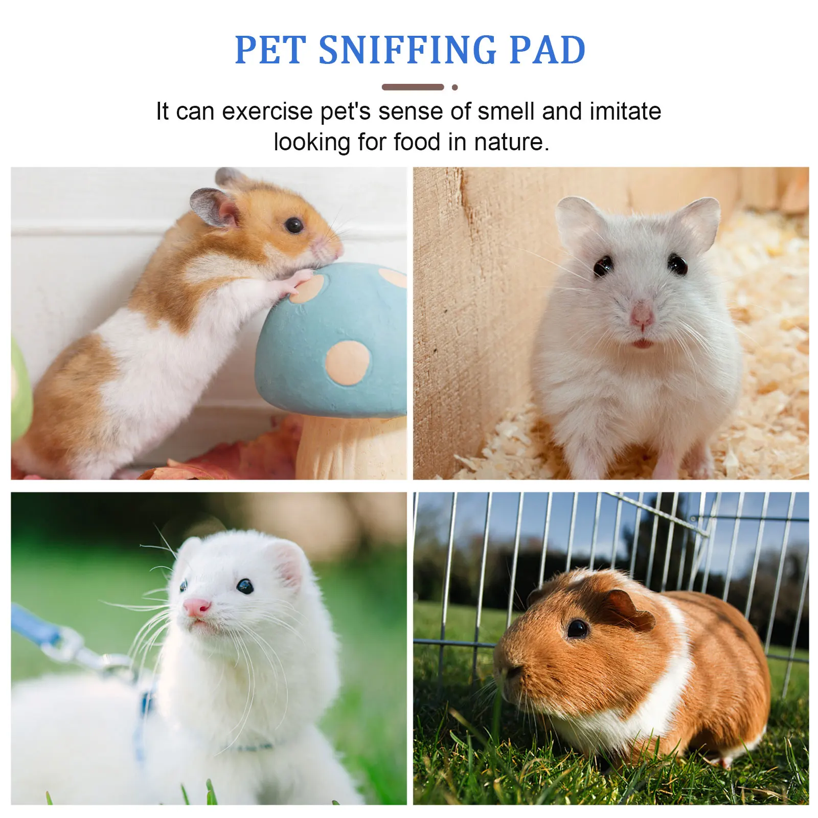 

Pet Sniffing Pad Foraging Mat Nose Work Feeding Toy Small Snuffle Intelligence Rabbit Slow Feeding Mats Durable Non Slip Easy