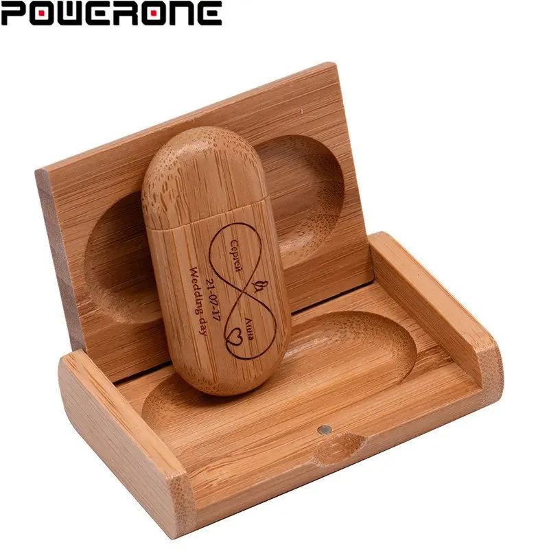 1PCS Free Custom LOGO USB Flash Drives 64GB Wooden + Box Pen Drive 32GB Wedding Gifts USB 2.0 Memory Stick 16GB Photo U Disk 8GB