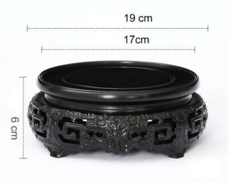 

6.6" Rsewood Wooden Display Pedestal Stand Incense Burner For Vase Base