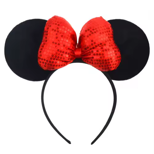 Mouse Headband Cartoon Ears Sequin Bows Hairband Party Cosplay Hair Accessories Children Adults Toys Gift - Image 5