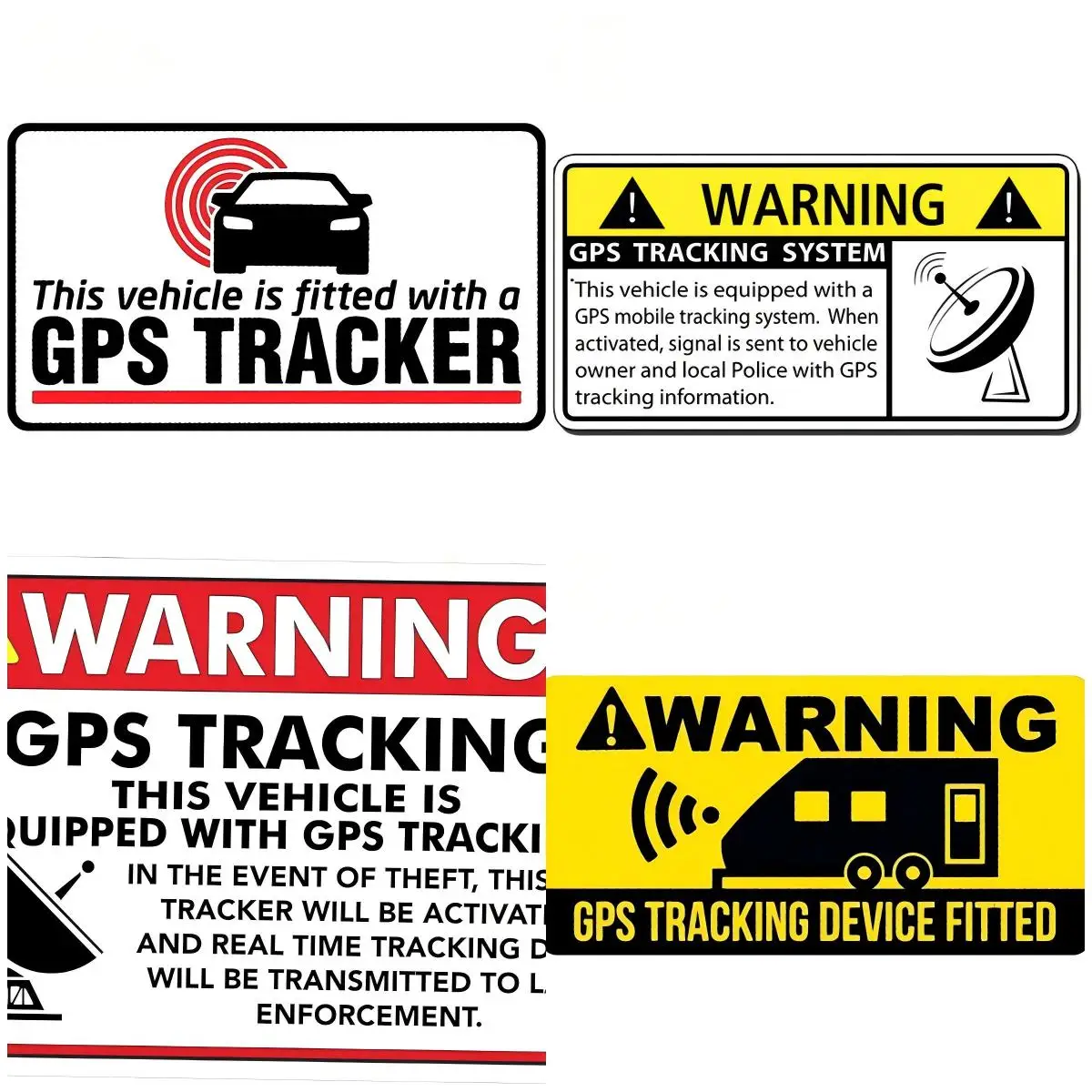

GPS Tracker Fitted Warning Sticker Decal Safety Sign Car Vinyl