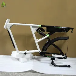 YQEBIKES Full Suspension Soft-tail Electrical Bike Beach Bicycle Frame 20*4.0 Inch Electric Fat City Bike Frame Ebike Frameset