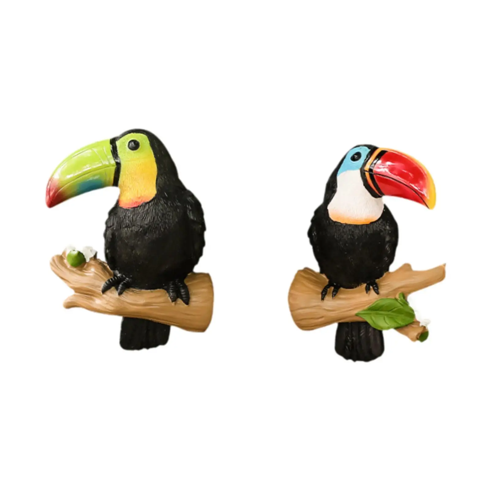 

2 Pieces Parrot Tree Hugger Tree Decoration Garden Statue Resin Figurine Ornament for Patio Home Landscape Housewarming Gift