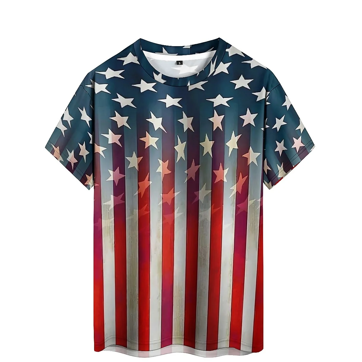 يوان سو فنغ الرجال ثلاثية الأبعاد مطبوعة تي شيرتات قصيرة الاكمام الإبداعية التدرج نسخة فضفاضة تنفس ومريحة النسيج متعة الكرتون