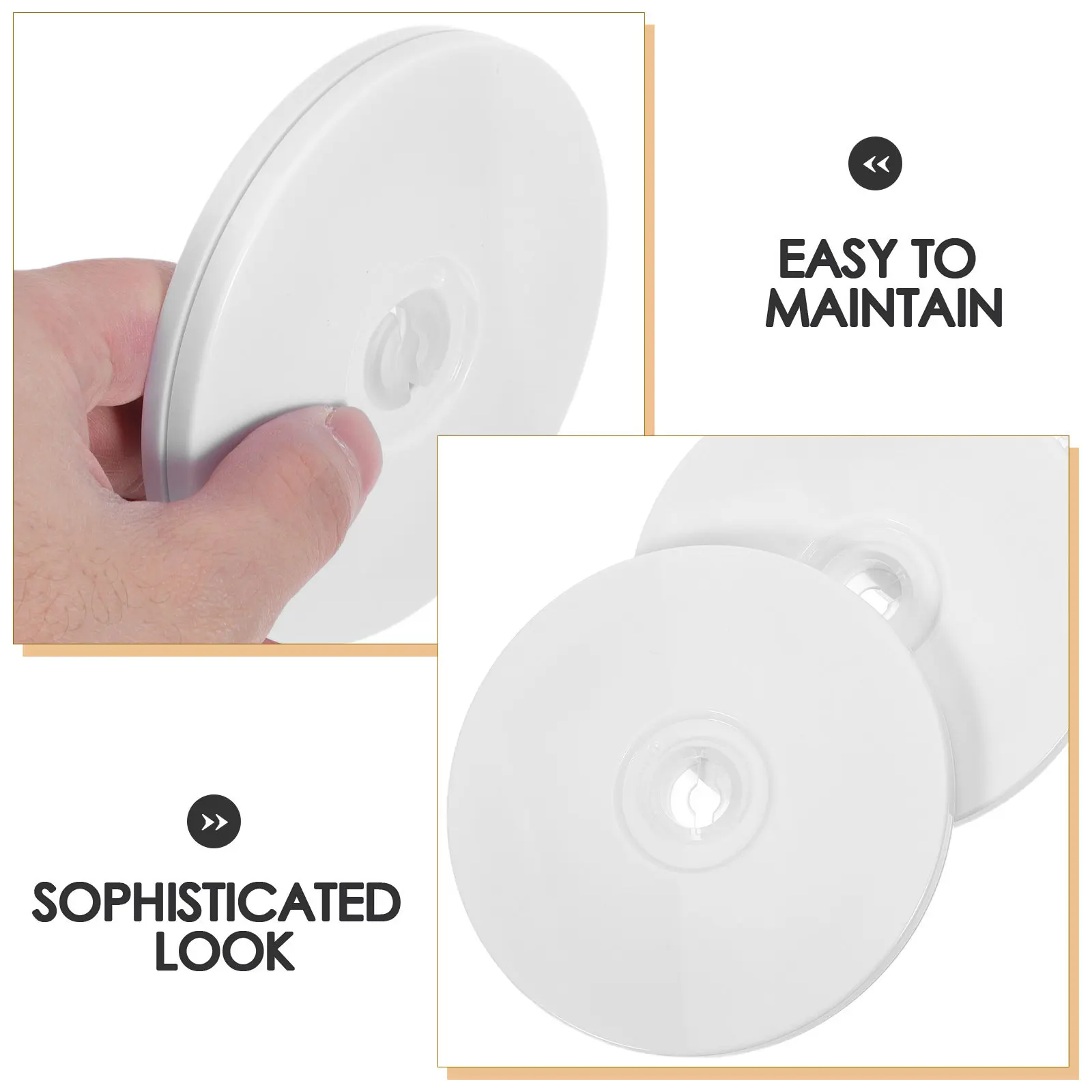 4Pcs Rotating Display Stand Base Degree Swivel Bearing White Stable Dining Rotation Tray Restaurant