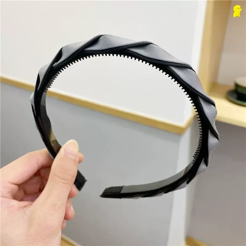 

Women Hairband Cross Knot Braid Twist Headband Adult Spring Autumn Shiny Color New Headwear Wide Side Hair Accessories