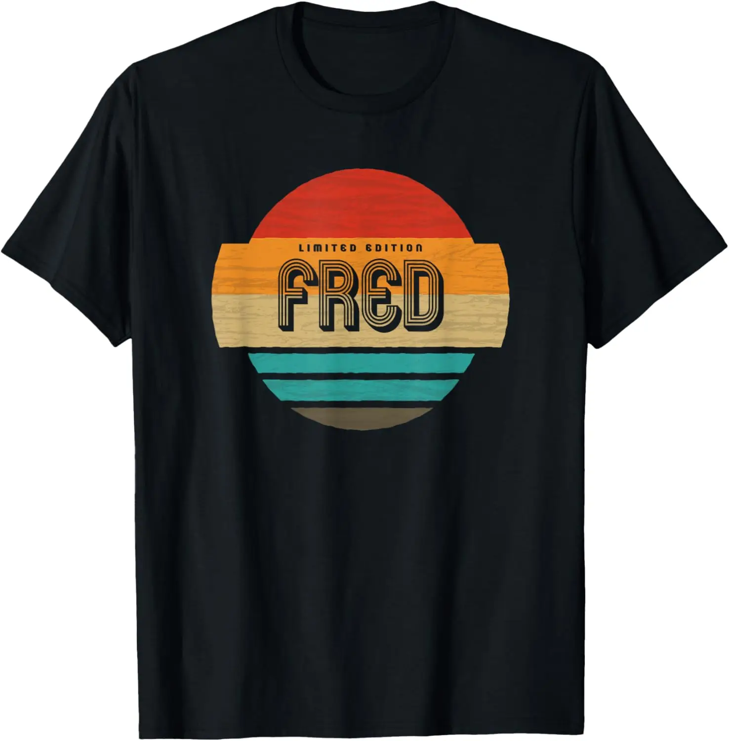 

Fred Name Retro Vintage Sunset Limited Edition T-Shirt