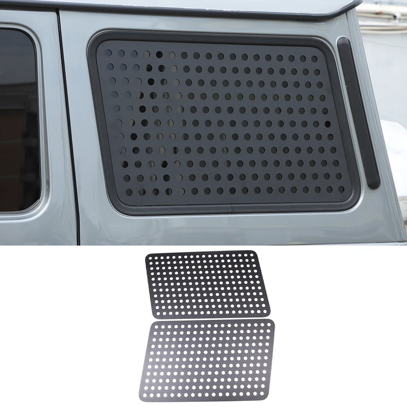 Aluminum Alloy Car Rear Window Honeycomb Trim Sunshade Plate Molding Kits For Mercedes Benz G-Class W463 2004-18 Car Accessories