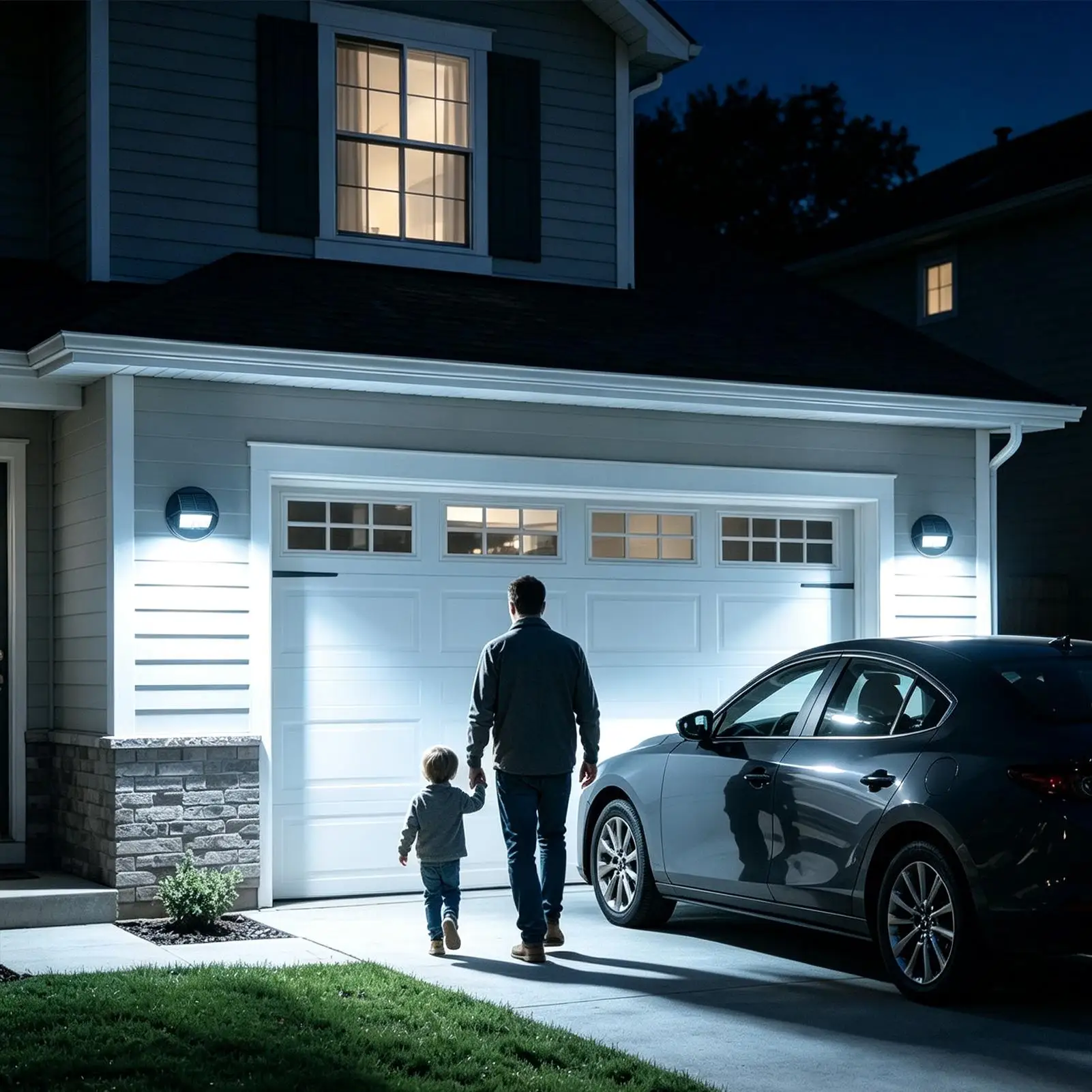ソーラーフェンスライト-led-モーションセンサー防水ランプ装飾ソーラーパワーランタン庭の芝生パス歩道私道パティオポーチ用