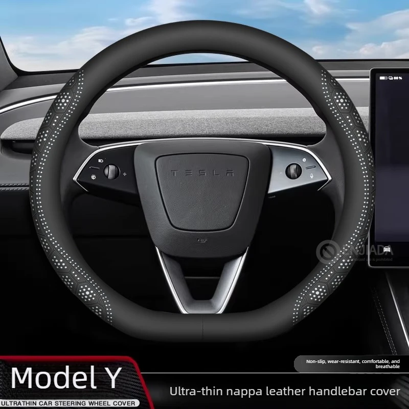 

Suitable for Tesla Model Y 2025 2026 Steering Wheel Cover Auto Interior Accessories