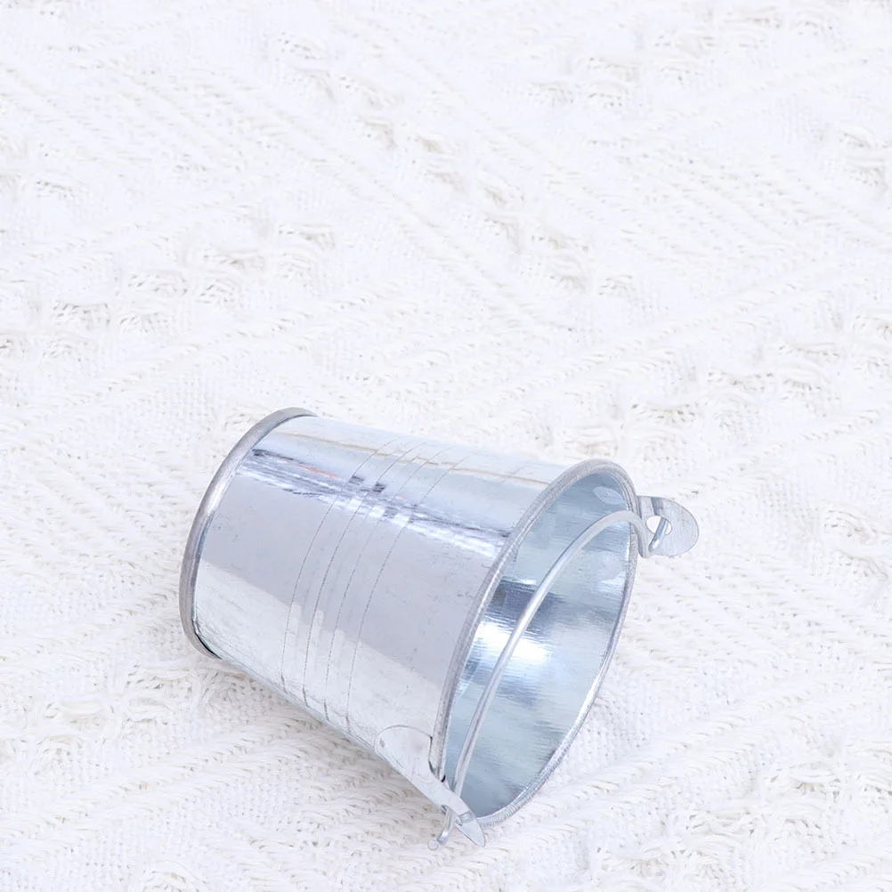 6pcs Snack Cookie Handheld Food Storage Barrel Compact Iron Flower Pot For Home Garden Decor Creative Small Bucket