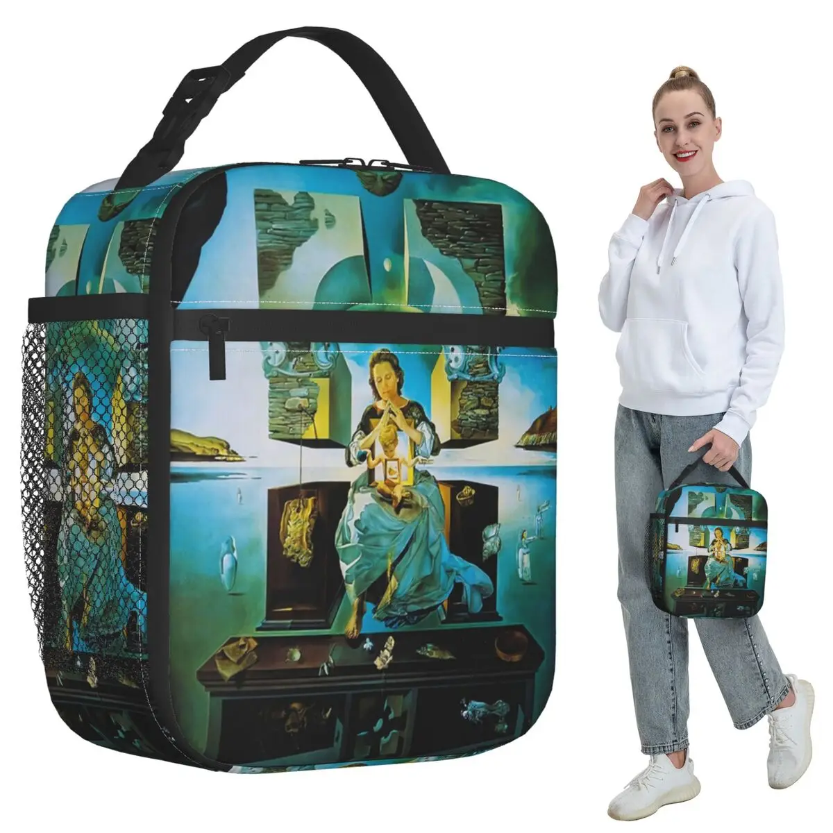 

Salvador Dali Gala Paint Insulated Lunch Bag for Kids School Cooler Thermal Food Box Tote Leakproof Lunch Boxes Container